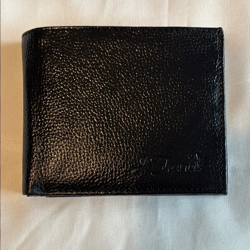 J Francis Men’s Leather Wallet Black GUC